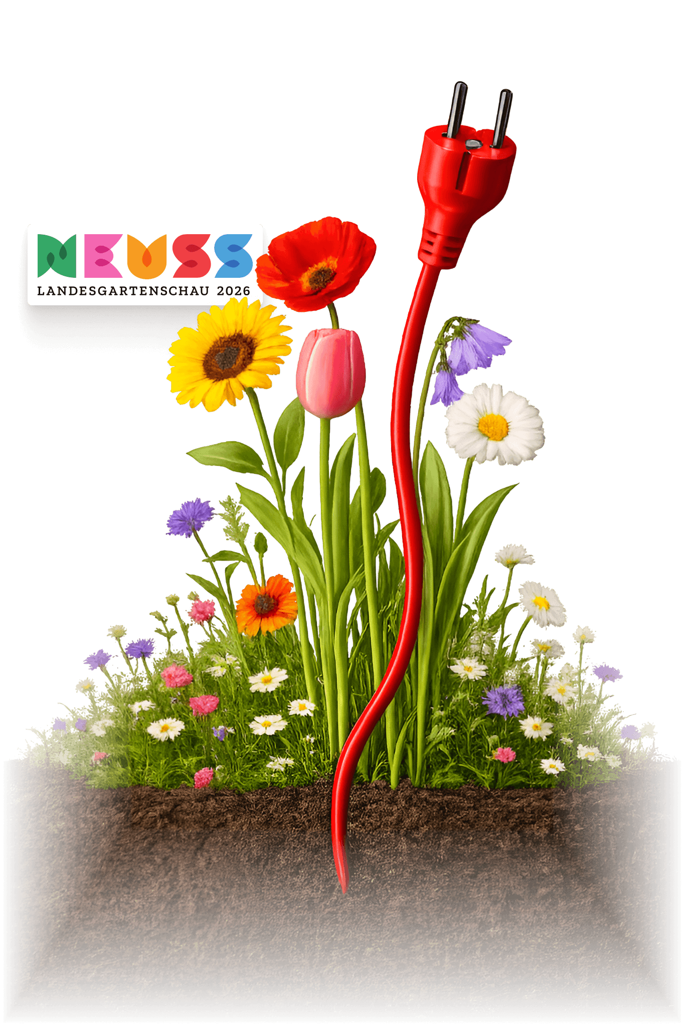 Eine Steckdose in Herzform in der ein roter Herzstecker steckt.